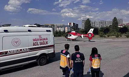 Ambulans helikopter ile Pınarbaşı'ndan ERÜ'ye getirildi