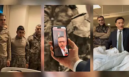 Bakan Çiftçi görüntülü bağlandı: Operasyonda yaralanan komiserle konuştu