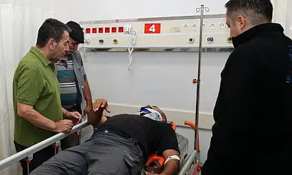 Başkan Metin'den kaza geçiren personele ziyaret