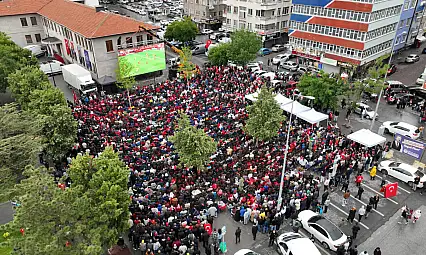 Melikgazi'de milli heyecan sokağa taştı