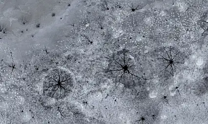 Bu görüntüler Kayseri'den: Göz bebeğini andıran buzlar oluştu