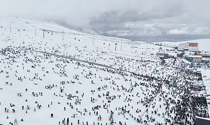 Erciyes bugün de doldu taştı!