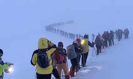 Erciyes'te Dağcılar tipi nedeniyle geri döndü!