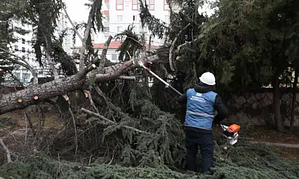 Fırtına sonrası Melikgazi'de hummalı çalışma