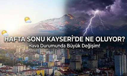Hafta sonu Kayseri'de hava nasıl olacak?