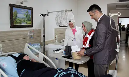 Hastaların yüzünü güldüren ziyaret!