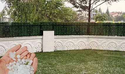 Haziran'da şaşırtan görüntüler: Dolu yağdı!