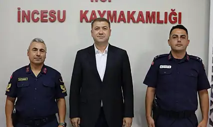 İncesu'da Jandarma komutanına veda