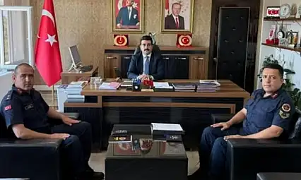 Kaymakam Eser, yeni jandarma komutanlarını kabul etti