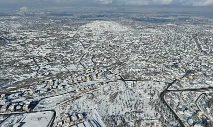 Kayseri bembeyaz oldu