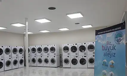 Kayseri'de 11 bin öğrencinin çamaşır ücretsiz yıkandı!