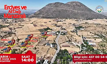 Kayseri'de 30 villa parseli satılıyor