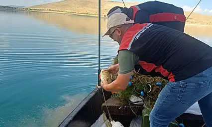 Kayseri'de barajda hareketlilik! Ağlar tek tek toplandı