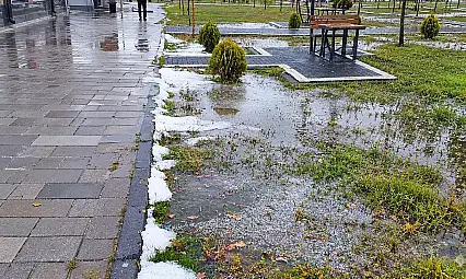Kayseri'de dolu yağdı! Görenleri şaşırttı