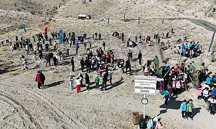 Kayseri'de binlerce fidan toprakla buluştu