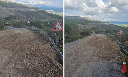 Kayseri'de bozulan yol onarılmaya başladı