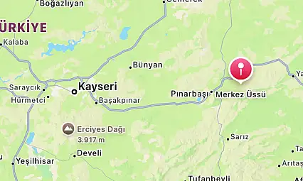 Kayseri'de deprem