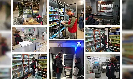 Kayseri'de ekiplerden pazar mesaisi! Fırından markete, kasaptan lokantaya kadar tek tek incelediler