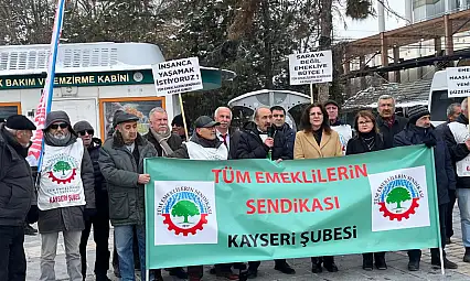 Kayseri'de Emekliler eylem yaptı!