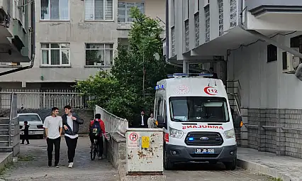 Kayseri'de evin balkonunda korku dolu anlar