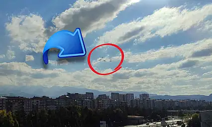 Kayseri'de gökyüzünde dikkat çeken görüntü!