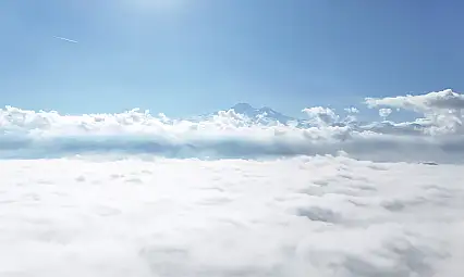 Kayseri'de hayran bırakacak manzara! Sis bulutlarının üzerinden kaydedildi