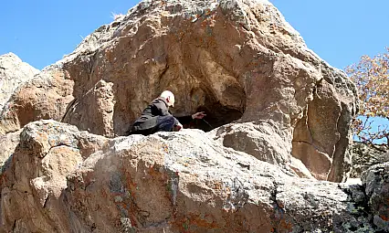 Kayseri'de hiç karşılaşılmayan görüntü! Dağda gezen vatandaş buldu