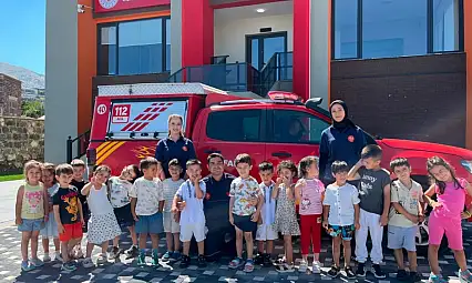 Kayseri'de itfaiyeden miniklere hayati bilgiler!