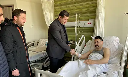 Kayseri'de operasyonda yaralandı! Baki Ersoy hastanede ziyaret etti