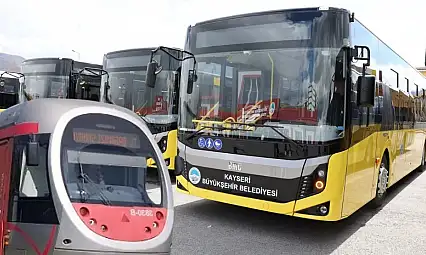 Kayseri'de otobüs ve tramvaylara bayram ayarı! Saatler değişti