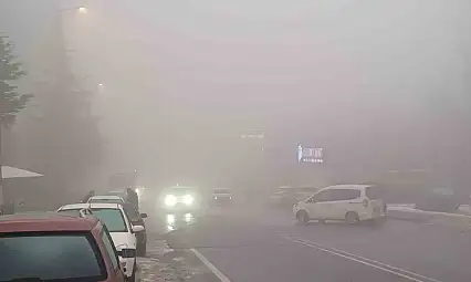 Kayseri'yi sis kapladı