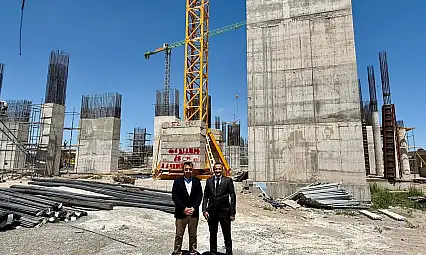 Kayseri'nin en büyük camisi yükseliyor! Yerinde incelendi