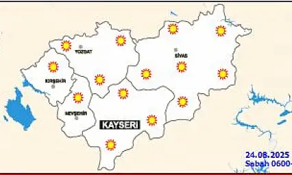 Kayseri'nin en sıcak yeri bugün o ilçe olacak