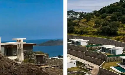 Kayseri'nin ünlü inşaat firması Bodrum Yalıkavak'a malikane yapıyor...