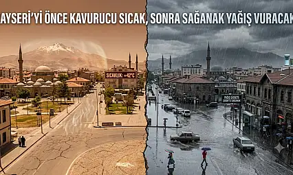 Kayseri'yi önce kavurucu sıcak, sonra sağanak yağış vuracak!