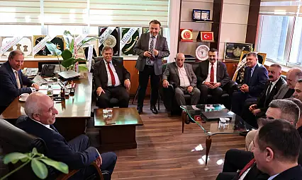 Kayserili başkanlar toplandı, Konyalı Başkan'a hayırlı olsuna gitti