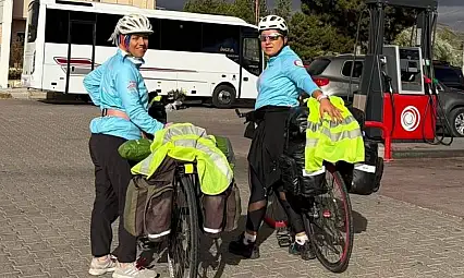 Konya'dan pedal çeviren kadınlar Kayseri'ye ulaştı