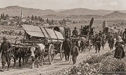Parçaları kağnılarla taşınan uçak fabrikası…