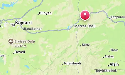 Pınarbaşı'da küçük bir deprem daha!