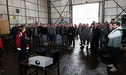Talas'ta hayati eğitim: Personel yangına karşı bilinçlendirildi