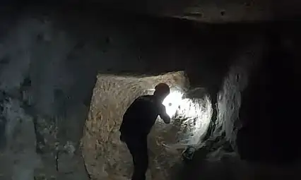 Ürgüpte yeni bulunan yeraltı şehrinin görüntüleri ortaya çıktı