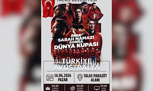 A Milli Takım maçı öncesi Talas'tan dikkat çeken etkinlik