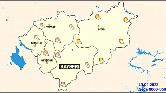 Kayseri'de Cumartesi günü hava durumu nasıl olacak?