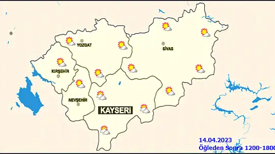Kayseri'de Cumartesi günü hava durumu nasıl olacak?