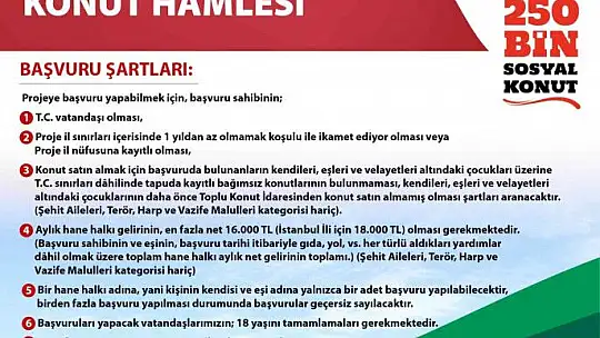 Develi'ye 134 konut yapılacak