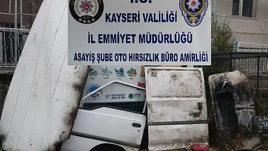 Kamyonetleri çalıp, parçalamış!