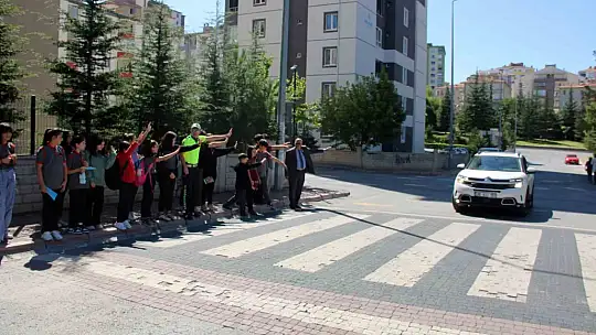 Kayseri'de okul yolunda her şey yolunda
