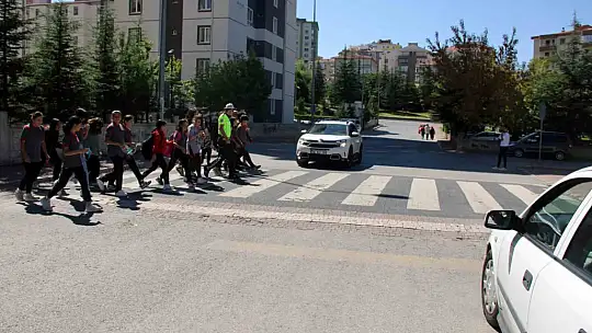 Kayseri'de okul yolunda her şey yolunda
