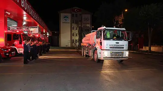 Mersin'deki orman yangınına desteğe gittiler