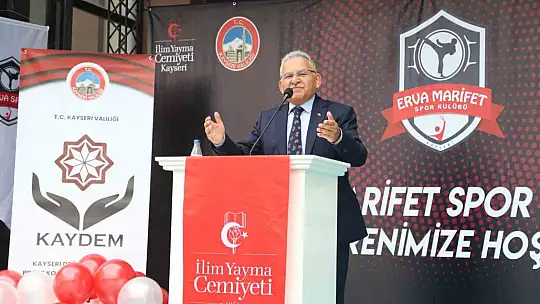 Vali Çiçek ve Başkan Büyükkılıç, ERVA Marifet Spor Kulübü açılış törenine katıldı